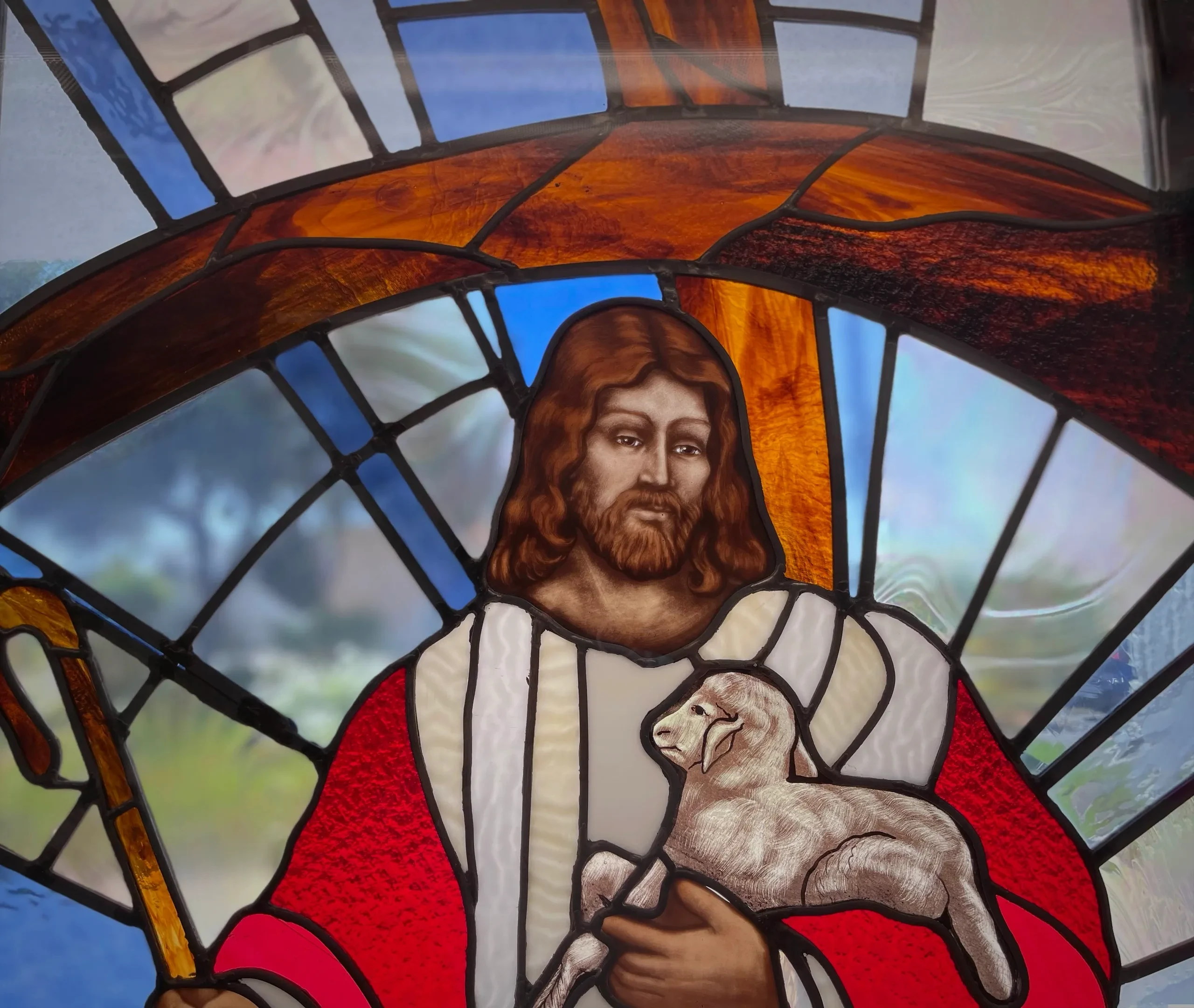 Jesus stained glass window